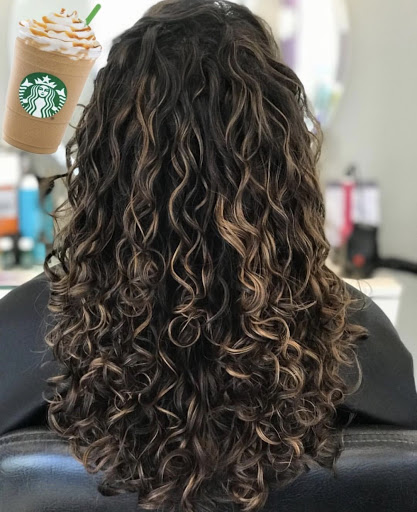 Curly Brown Hair With Highlights
